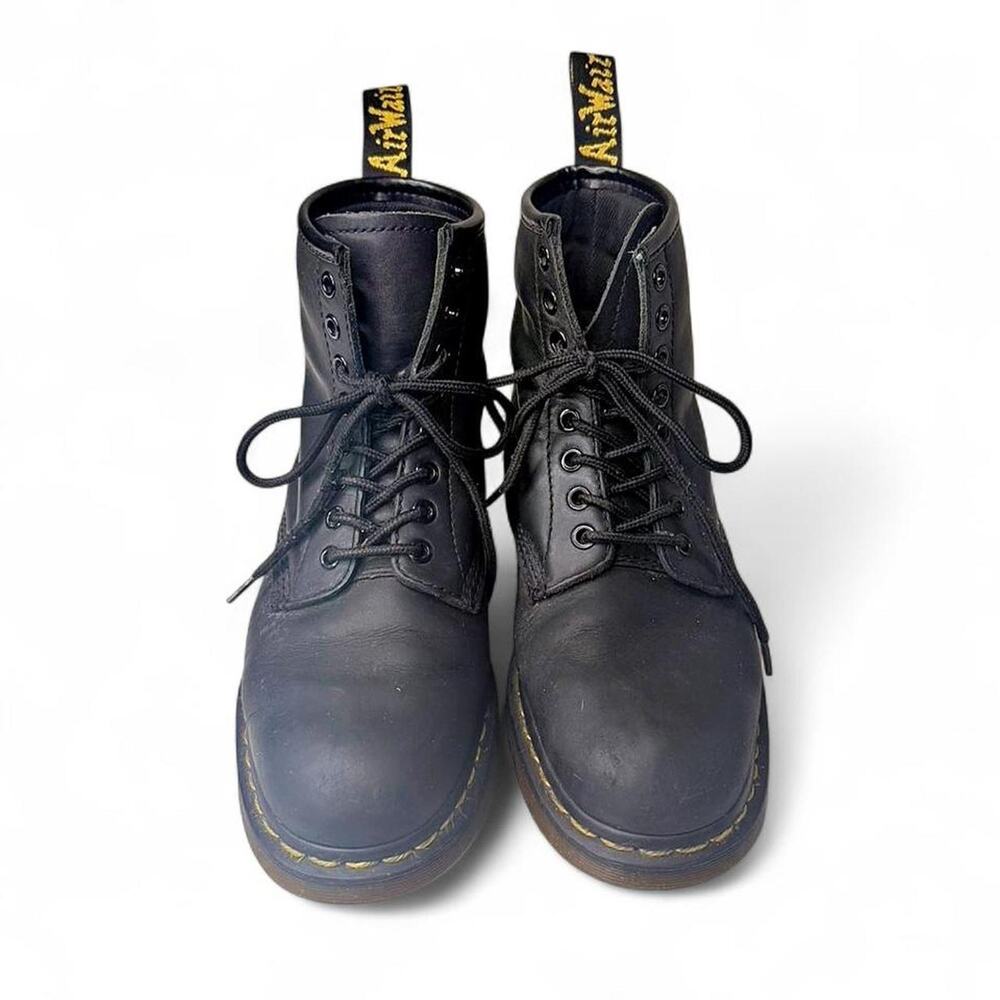 Dr Martens 1460 Black Nappa Leather Boots EH Safety Toe 8 Eye Combat Unisex